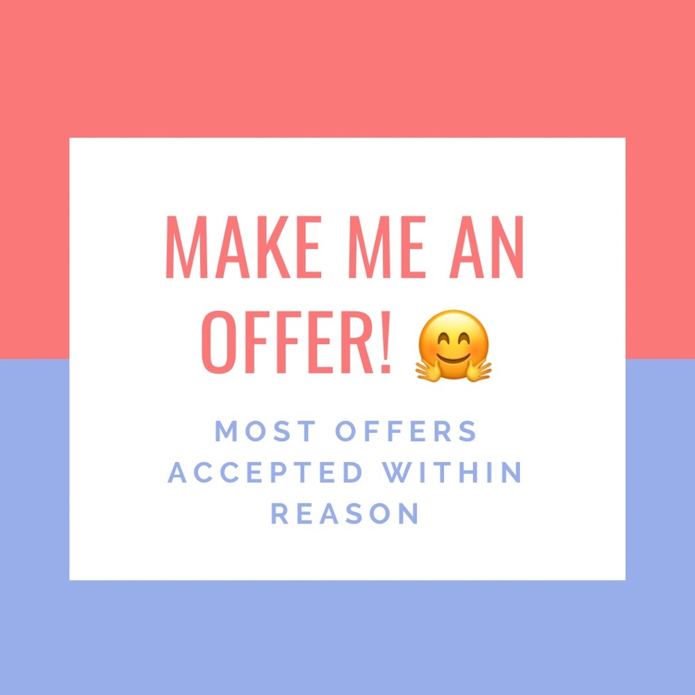 I’ll accept most offers on non-designer items.